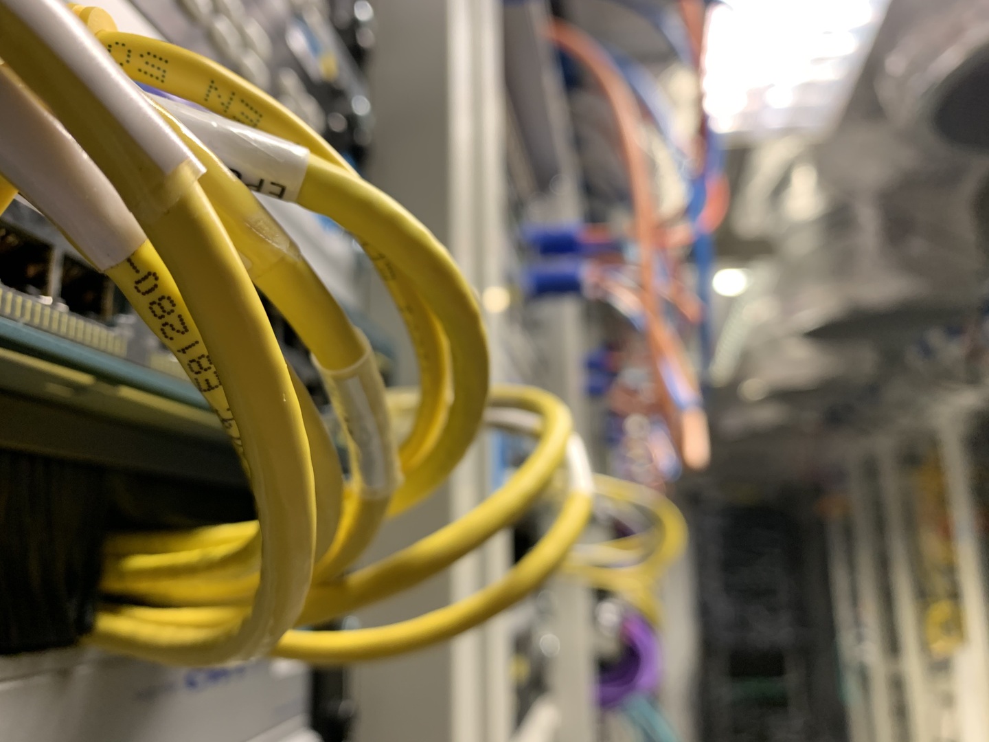 Network cable in server room