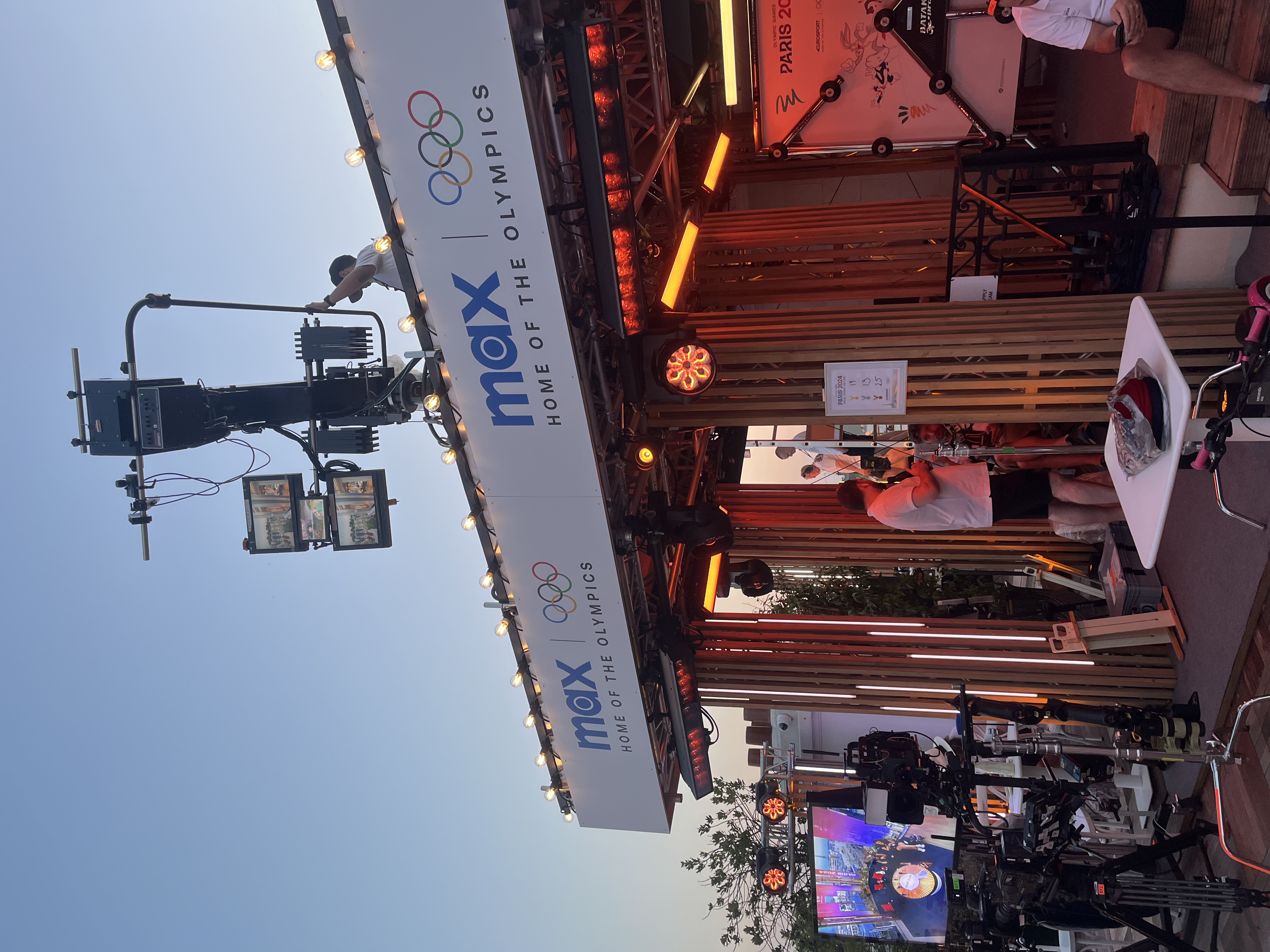 Rooftop studios built specially for WBD's international broadcast operations throughout the Games